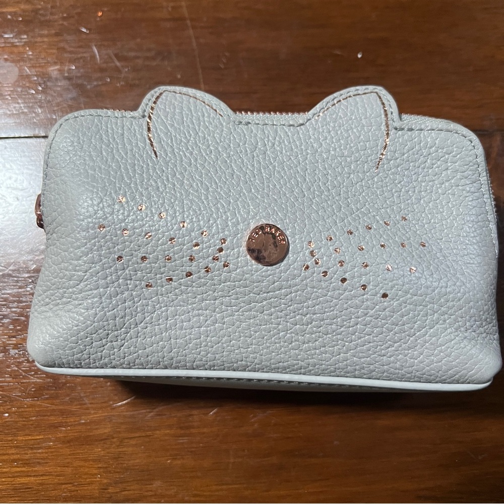 Ted Baker London Lohana Cat Whiskers Small Leather Zip Coin Purse